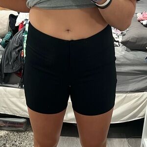 Black Mid-Rise Shorts